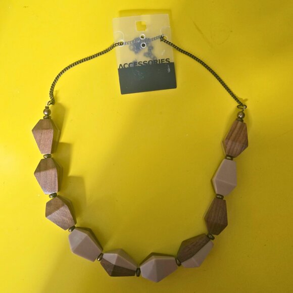 Old Navy Jewelry - Old Navy Faux Wood Necklace NWT
